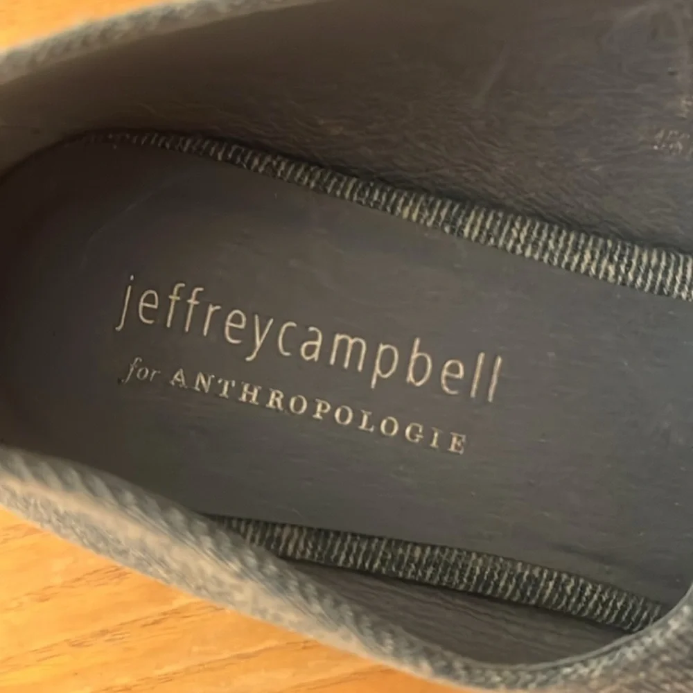 {Jeffrey Campbell by Anthropologie} Denim Square Toe Bow Flats - Picture 7 of 9